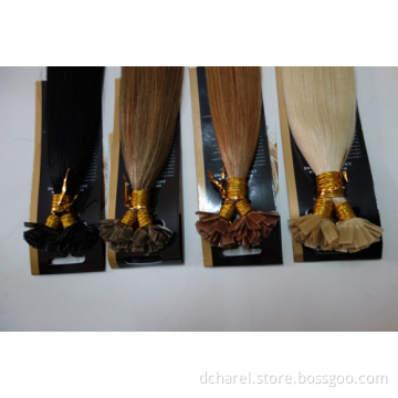 Europe So Cap Quality Itakly Keratin with Flat-Shaped Tip Pre-Bonded Remy Hair Extension